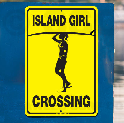 8AA862 (Small) Island Girl Crossing - Seaweed Surf Sign Co