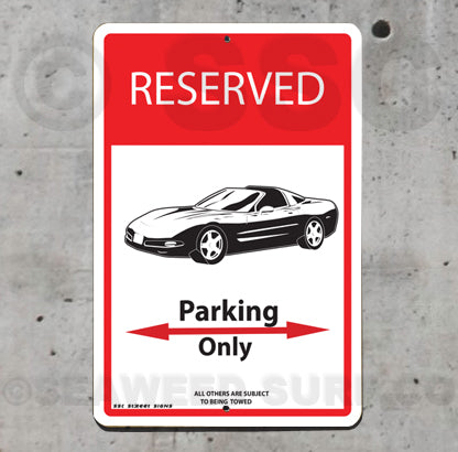 AA94 Corvette Parking Only - Seaweed Surf Sign Co