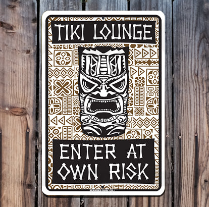 8AA12 (Small) Tiki Lounge - Seaweed Surf Sign Co