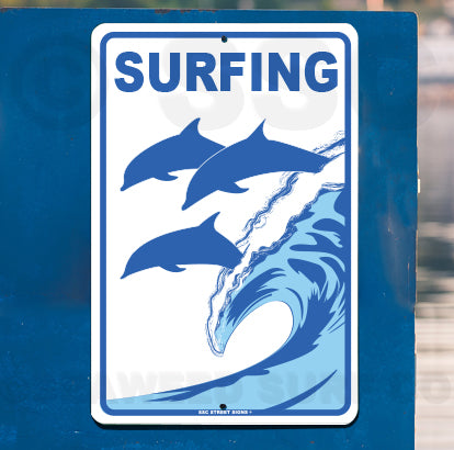 AA209 Dolphin Surfing - Seaweed Surf Sign Co