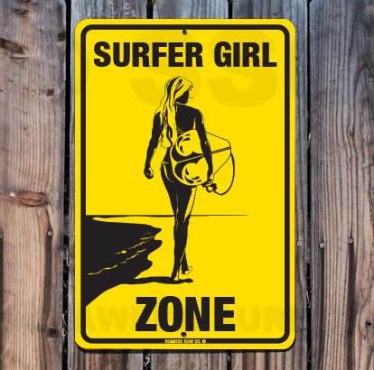 AA220 Surfer Girl Zone - Seaweed Surf Sign Co