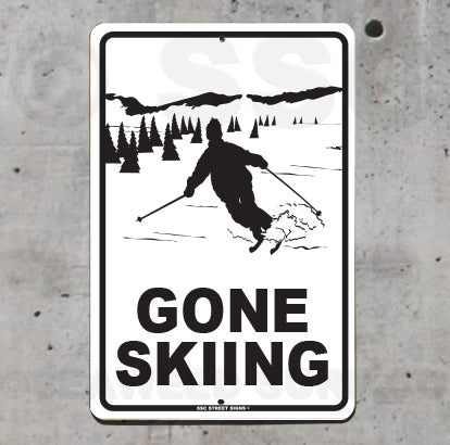 AA261 Gone Skiing - Seaweed Surf Sign Co