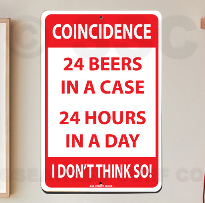 8AA321 (Small) 24 Beers In A Case - Seaweed Surf Sign Co