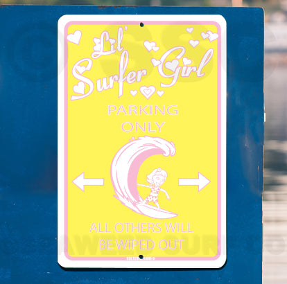 8AA715 (Small) Lil' Surfer Girl - Seaweed Surf Sign Co