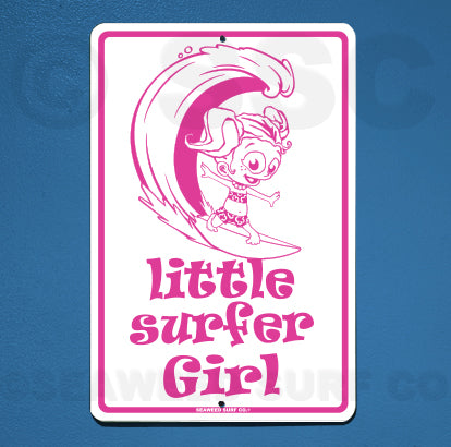 8SF14 (Small) Little Surfer Girl - Seaweed Surf Sign Co