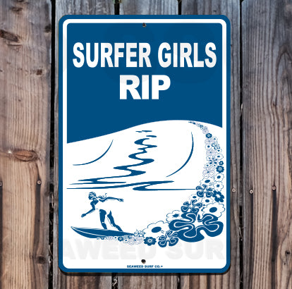 8SF19 (Small) Surfer Girls RIP - Seaweed Surf Sign Co