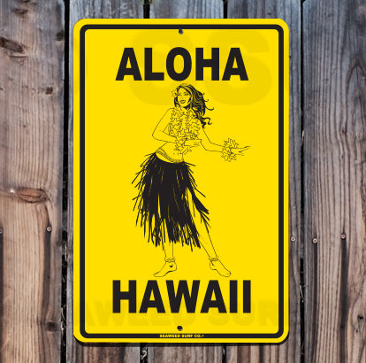 8SF33 (Small) Aloha Hawaii - Seaweed Surf Sign Co
