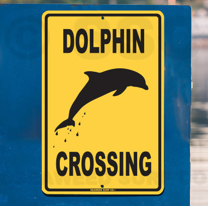 8SF4 (Small) Dolphin Crossing - Seaweed Surf Sign Co