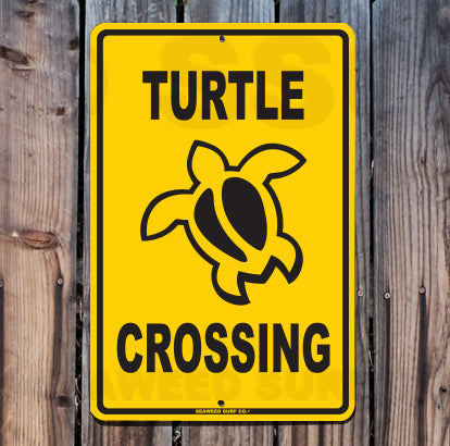 8SF52 (Small) Turtle Crossing - Seaweed Surf Sign Co