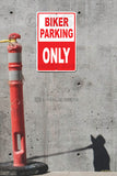 AA16 Biker Parking Only - Seaweed Surf Sign Co
