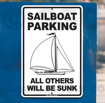 AA9 Sailboat Parking - Seaweed Surf Sign Co
