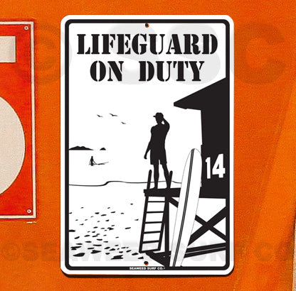 SF66 Lifeguard On Duty - Seaweed Surf Sign Co